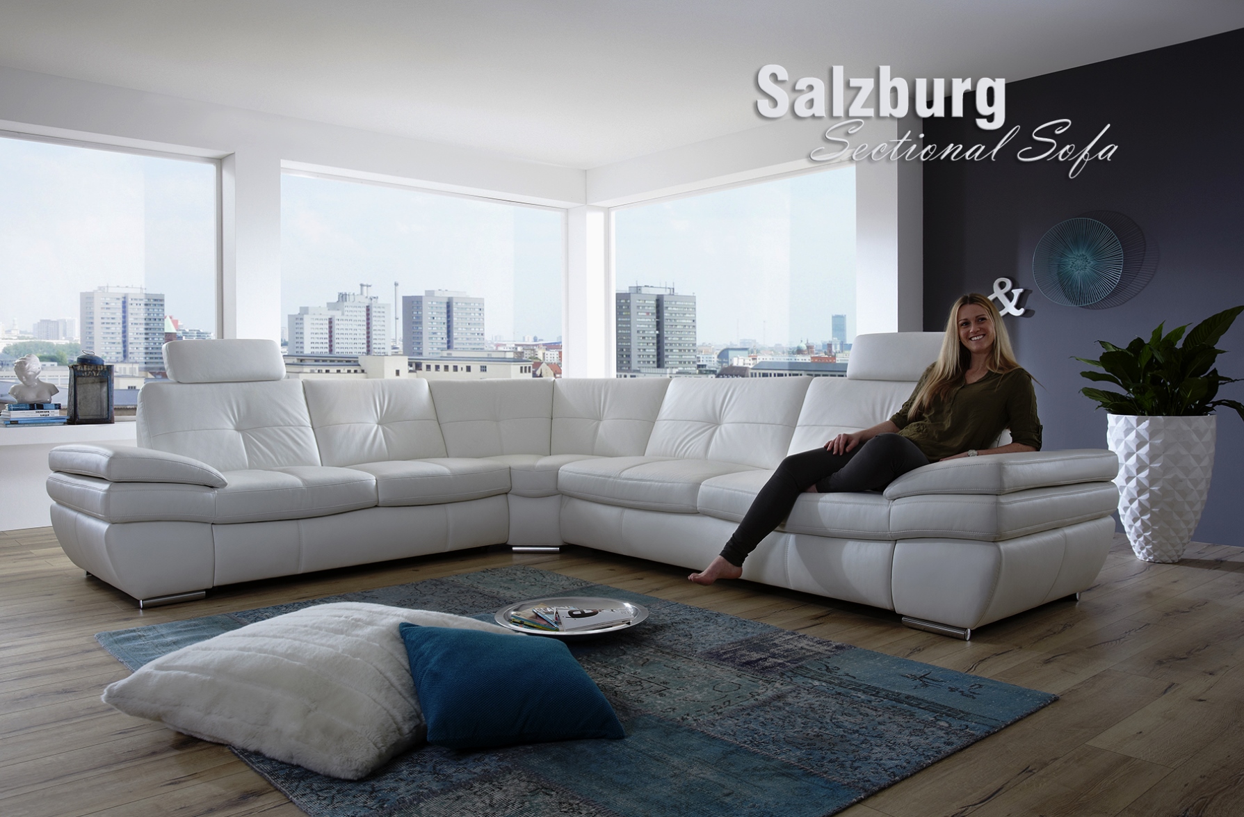 salzburg sectional sleeper sofa white leather