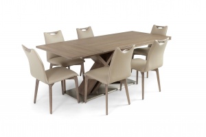 Alster X base table with Ritz leather chairs - photo №6