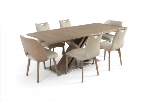 Alster X base table with Ritz leather chairs - photo №11