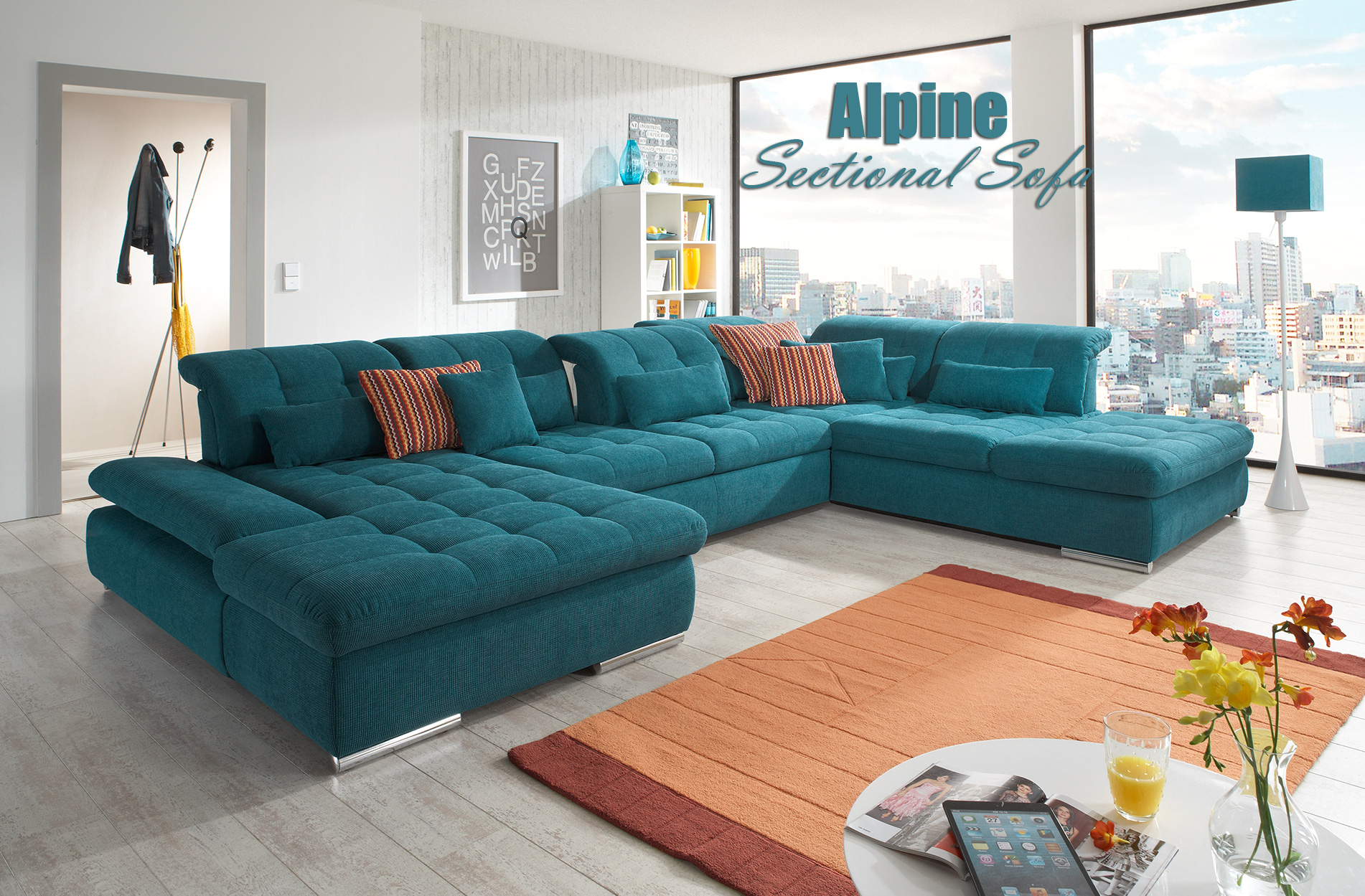 Alpine Sectional Sofa, Cheap