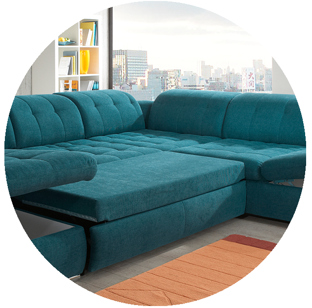 Alpine Sectional Sofa In New Jersey, Alpine U Shape Sectional Sofa Bed By Nordholtz