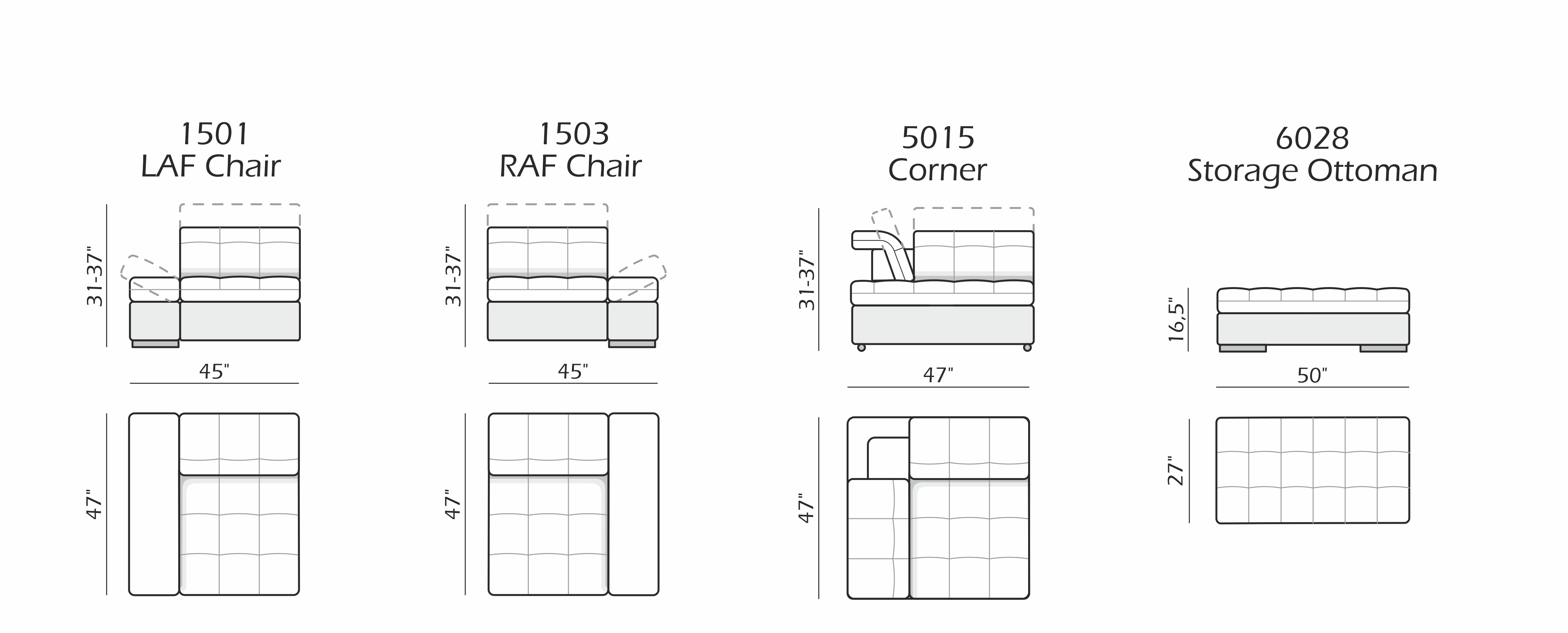 Alpine Sectional Sofa Bed and Storage - photo №37