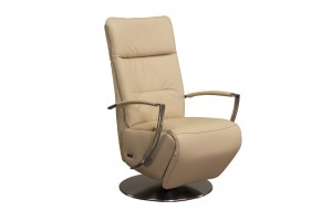 Modern Compact  Swivel Recliner Creme 1, Cheap