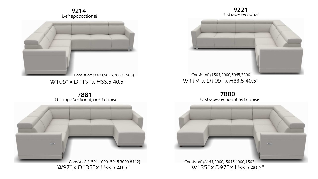 Marburg Sectional sofa open chaise - photo №17