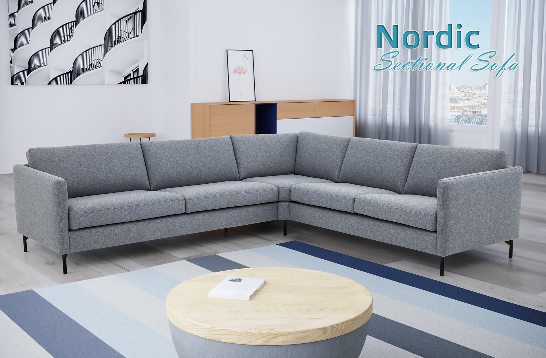Nordic Sectional Sofa, Cheap
