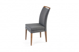 Elke Walnut Blue Brown Fabric Chair, Order