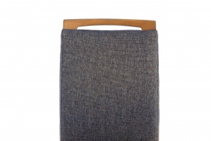 Elke Walnut Blue Brown Fabric Chair - photo №9