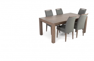 Rhine Ash Gray Table with Elke Leather Chairs, Order