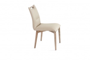 Ritz Ash Grey Beige Leather Chair, Order
