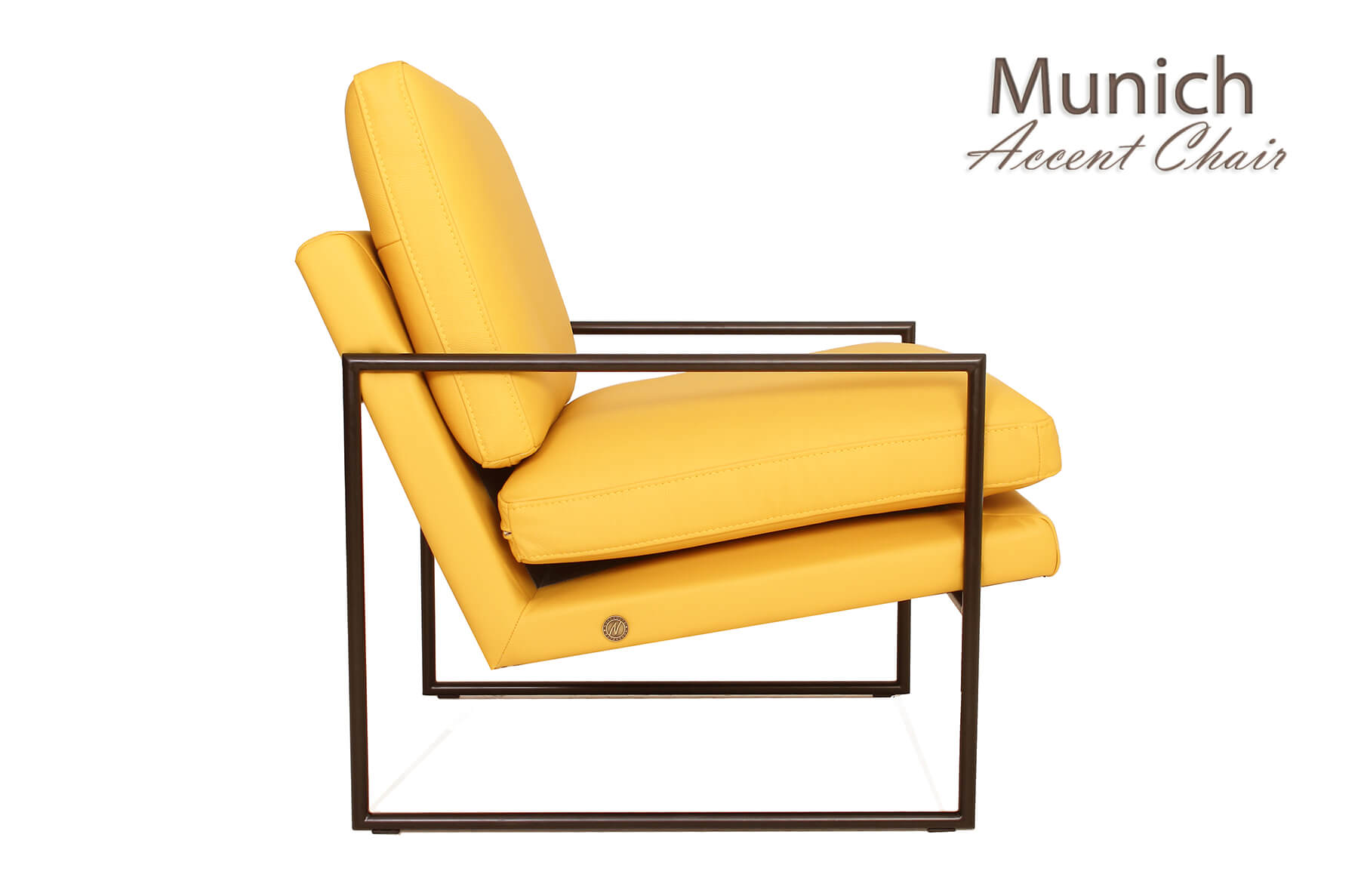 Munichyellowleatheraccentchair Nordholtz Furniture