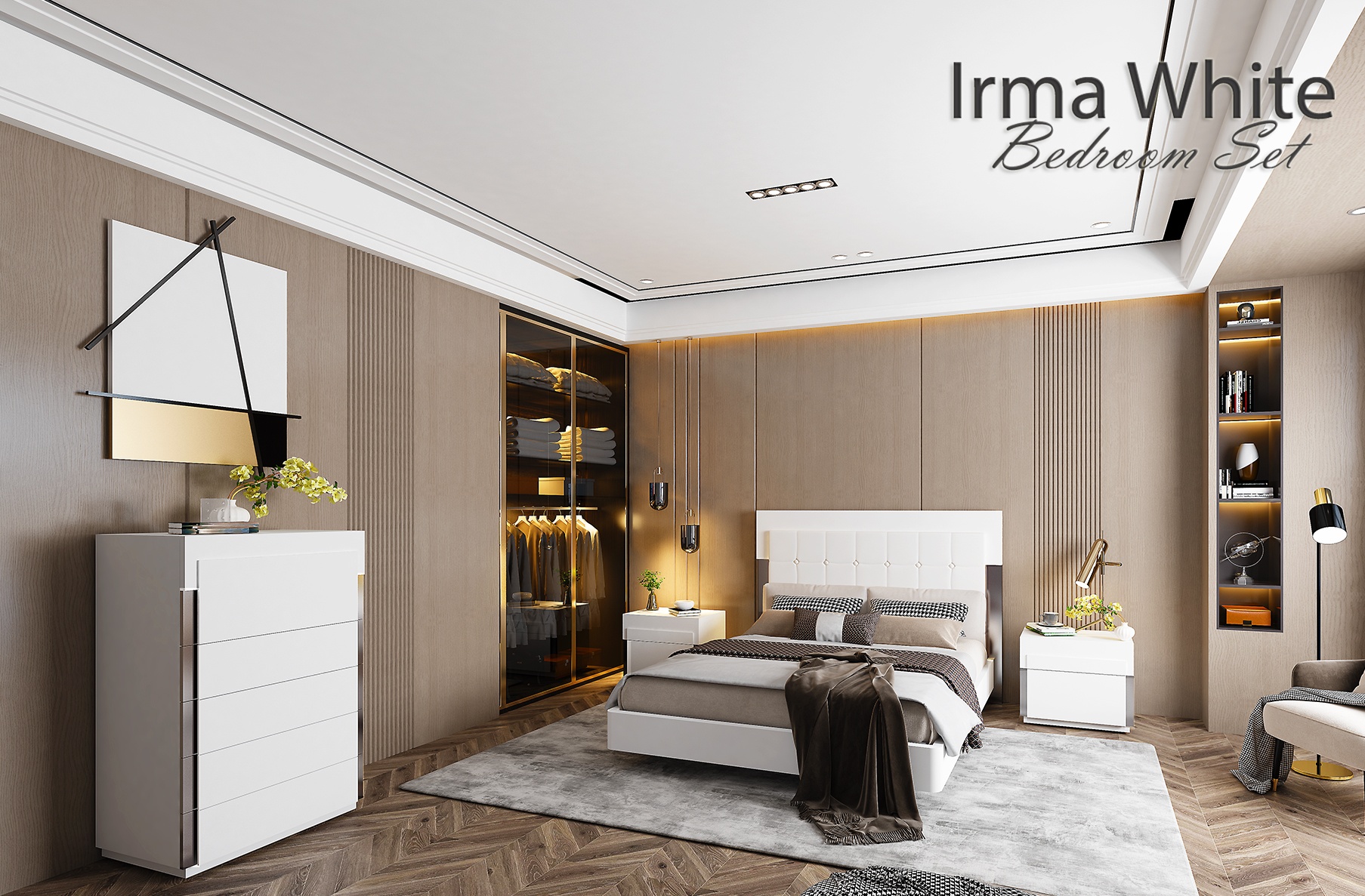 Irma White Bedroom set, Cheap