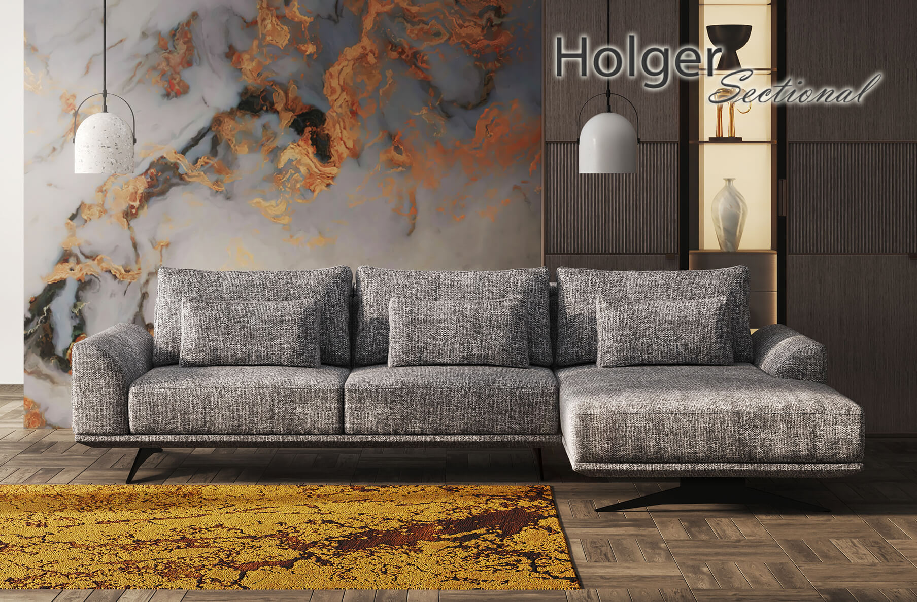 Holger Sectional Sofa, Cheap