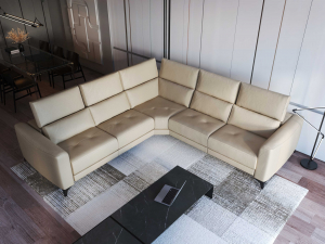 Ferrara Leather Sectional Sofa, Nordholtz