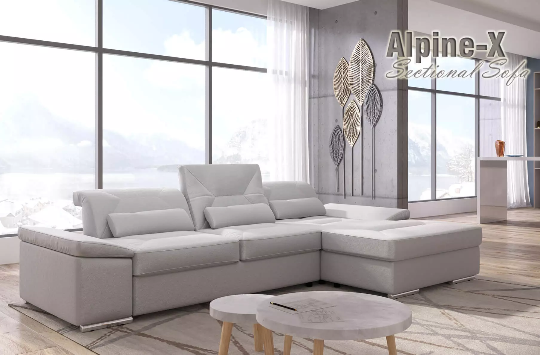 Alpine-X Sectional with bed and storage | Nordholtz